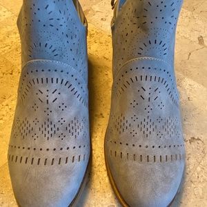 Brand New cutout Grey Lace Up Booties Size 7